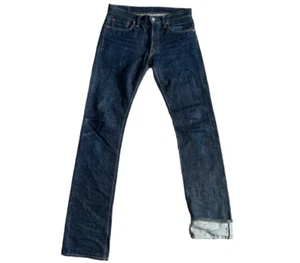 Pure Blue Japan PBJ Men’s Raw Japanese Selvedge Slub Denim Sz 28x35 03-3408-6825 - Picture 1 of 15