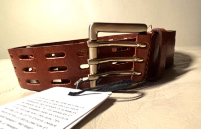 Cinturón de cuero liso Reiss Taylor-Cutwork tostado talla S - Nuevo con etiquetas - ¡Gran precio! Foto 1 de 4