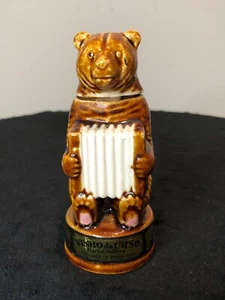 Vintage BEAR Playing Accordion Small Decanter Vinho do Urso Rose Wine - EMPTY - Picture 1 of 8