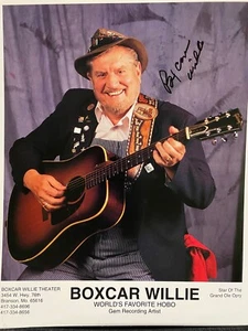 BOXCAR WILLIE AUTOGRAPHED VINTAGE HAND- SIGNED PHOTO - THE BEST ON EBAY!  - Picture 1 of 1