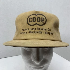 VTG COOP “Aurora Coop Elevator Co” Suede Hat Cap K Brand Snapback USA - Picture 1 of 11