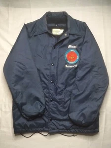 VTG Miami University Navy ROTC Jacket Medium Blue Navel Midweight B - Picture 1 of 4