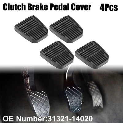 4 Pcs Anti-Slip Clutch Brake Pedal Covers for Toyota 4Runner 1984-2001 Black - image 1 of 4
