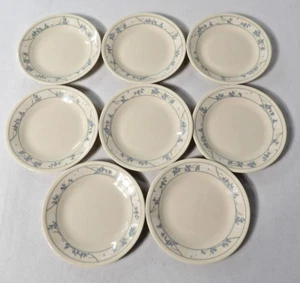 Corelle First Of Spring Brot Dessert Teller Sandstein Blau Vintage 8er Set - Bild 1 von 8