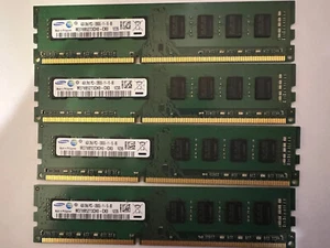 SAMSUNG M378B5273CH0-CH9 16GB (4X4GB) 2Rx8 PC3-10600U 240-pin DDR3 SDRAM MEMORY - Picture 1 of 1