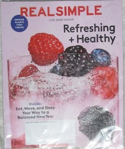 Real Simple Magazine January/February 2022 Refreshing Healthy Balanced New Year - Picture 1 of 1
