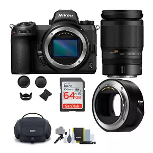 Nikon Z 7II Mirrorless DigitalCamera with 24 200mm Lens and Mount Adapter Bundle - Picture 1 of 12