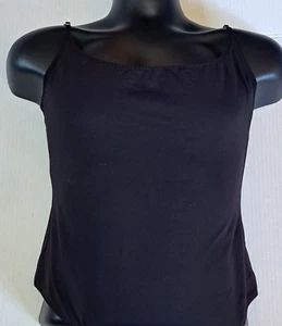 FREE PEOPLE Intimately Crisscross Strappy Black Body Suit Scoop Neck Open Back L - Picture 1 of 9