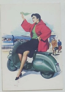 08184 871 Cartolina pubblicitaria - VESPA PIAGGIO - Riproduzione - Foto 1 di 2