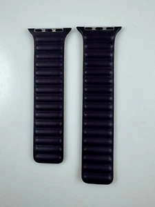 Oryginalny oryginalny skórzany pasek Apple Watch 40MM 41mm NOWY 42mm ciemna wiśnia SM - Zdjęcie 1 z 9