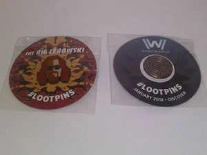 Konvolut 2 verschiedene Lootcrate Lootpins Westworld & Big Lebowski - Bild 1 von 3