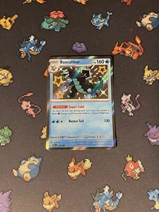 Pokémon Cards Baxcalibur 130/091 Shiny Holo Rare Paldean Fates - (NM) - Picture 1 of 6