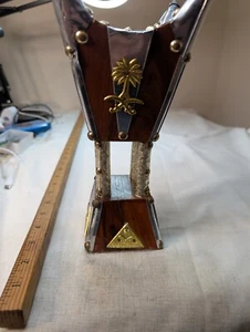 Islamic Republic of Pakistan Ramadan 9.5" Metal And Wood Incense Burner - Picture 1 of 8