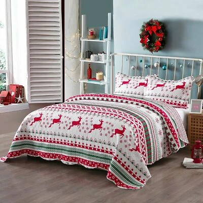 2 Pcs Kids Quilt Set Throw Blanket For Teens Boys Girls Bedding, Snow Flake Twin - Image 1 of 4