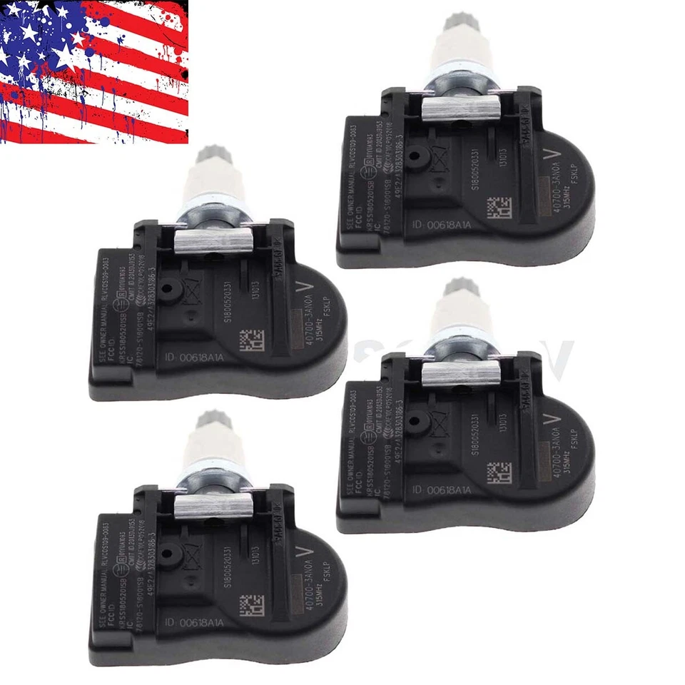 Juego de 4 sensores de presión de neumáticos para Nissan Sentra Máxima Altima TPMS 40700 3AN0A Foto 1 de 4