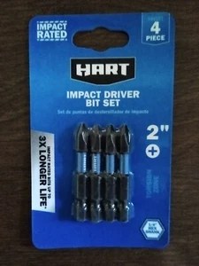 HART 4 Piece Impact Driver Bit Set - 2" - Picture 1 of 2