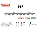 Sägekette 3/8" x 1,3 x 30 - 80 TG , Halbmeißel , Oregon-91R , für Längstschnitte