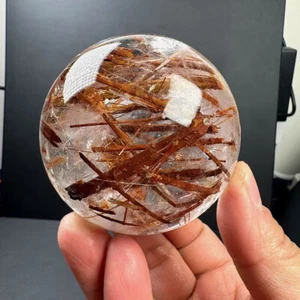 442g Seltene Top Natur Rutil Turmalin Quarz Kugel Kristallkugel Energie Edelstein - Bild 1 von 9