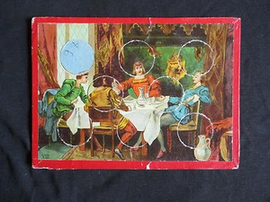 ancienne planche de loto et 7 jetons chromo pour compléter un jeux fin XIX ème - Picture 1 of 1