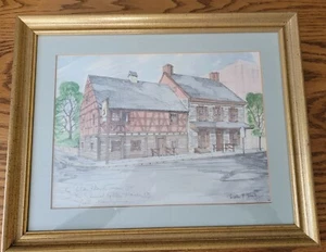 Impresión de colección Charles Overly The Golden Plow Tavern 1741 York Pennsylvania - Imagen 1 de 10