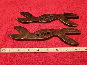 Krokodilschlüssel x2 Hawkeye Schraubenschlüssel Co. Marshalltown IA Vintage USA 🇺🇸  - Bild 1 von 16