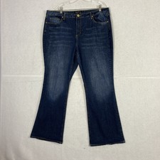 VTG Baby Phat Jeans Women's Plus Size 22 Flared 90s Y2K Logo BP Pocket Stain