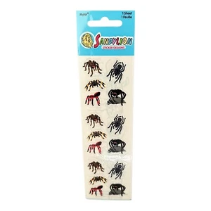New Vintage SandyLion Mylar Tarantula Spider Stickers sealed - Picture 1 of 2