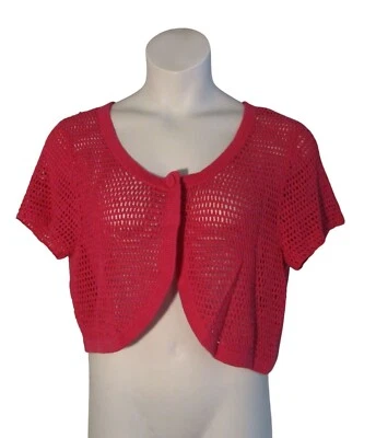 Cárdigan suéter CATO XL rosa recortado encogido de hombros tejido suelto Foto 1 de 3