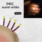 0402 rouge jaune bleu vert blanc chaud SMD LED pré-câblé pour modèle de train 30 cm 3 V