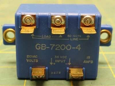 Gordos Arkansas Electronic Switch Solid State Relay GB-7200-4 120VAC, 15 Amp - Image 1 of 4