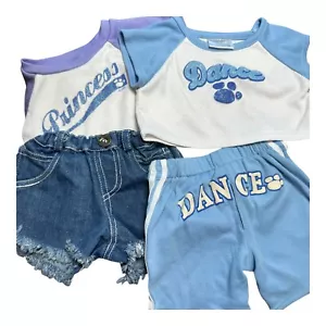 Build-A-Bear Clothes 2 Top & 2 Shorts Y2K Style Vintage - Picture 1 of 3