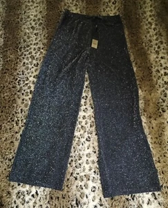 Black & Silver Tone Stardust Sparkle Trousers Party Wear - Picture 1 of 2