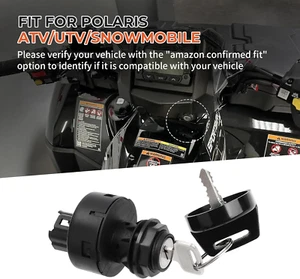 Zündschlüssel Schalter 3 Positionen 4 Pin abgedichteter Stecker für Polaris Sportsman 450 5... - Bild 1 von 12