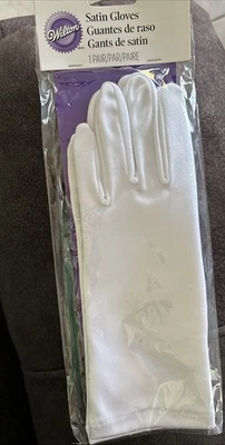 Guantes Wilton Niñas Blanco Satinado Niña Flor/Primera Comunión/Halloween Foto 1 de 4