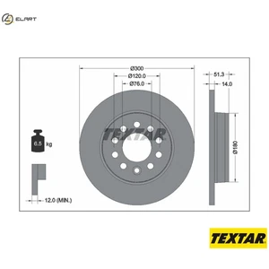 2x BRAKE DISC 92345203 FOR VW DZLA/DSSA 2.0L DRNB 2.0L DGEA 1.4L DRBA 1.5L 4cyl - Picture 1 of 9