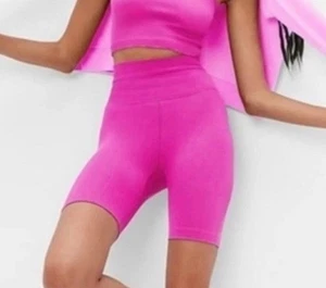 NWT GapFit Seamless Ribbed Bike Shorts Size XS in Phoebe Pink - Bild 1 von 7