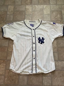 RARA maglia gessato New York Yankees Starter taglia XL RN NO: 67879 vintage - Foto 1 di 9