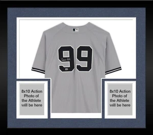 Framed Aaron Judge New York Yankees Autographed Gray Nike Authentic Jersey - Picture 1 of 5