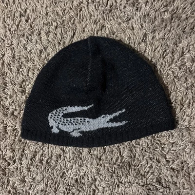 Gorro Lacoste unisex negro mezcla lana. Talla 00 Foto 1 de 4