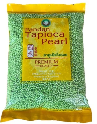 X.O Tapioka Perlen Pandan Tapioca Pearl Pudding Desert Tapiokastärke perlen 375g - Bild 1 von 2