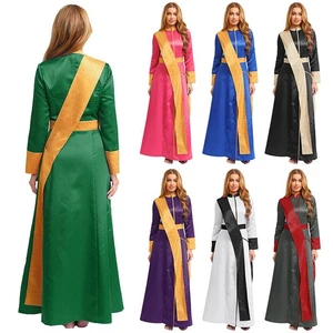 Women Robe Halloween Jumpsuits Vestments Dress Confirmation Costumes Gown Judge - Picture 1 of 90