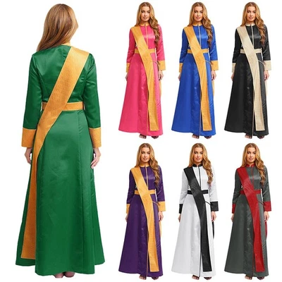 Damen Priest Robe Rave Kleid Priester Kostüm Karnevalskostüm Outfit Gewänder - Bild 1 von 4
