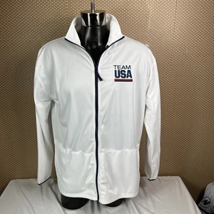 Olympic Team USA White Full Zip Lightweight Jacket Size XL - Picture 1 of 8