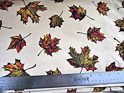 Original Design Maple Leaves Float on Sturdy Cloth 43 Wide 3.4 Yards - Image 1 of 2
