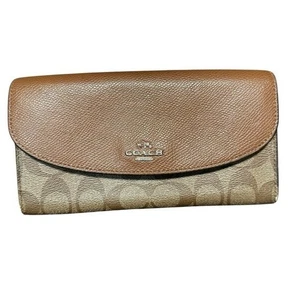 Coach Signature Slim Envelope Geldbörse In Braun - Bild 1 von 12