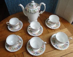Paragon Country Lane coffee set  1 pint coffee pot & 6 x  coffee cups & saucers - Picture 1 of 4