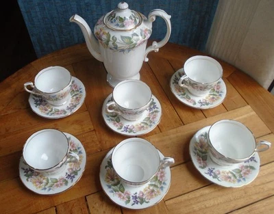Paragon Country Lane coffee set  1 pint coffee pot & 6 x  coffee cups & saucers - Image 1 of 4