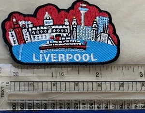 NEU Liverpool, England Skyline mit Boot 2,5" Patch Abzeichen Football Club FC. - Bild 1 von 2