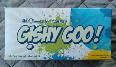 ULTRADENT 5 x GISHY GOO Tooth Color 5ml. Orthodontic Silicone Comfort Wax. USA SELLER