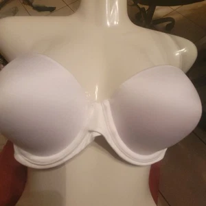 Maidenform 36B Trägerloser Push Up BH mit Bügel Weiß Satin Gepolstert - Bild 1 von 8